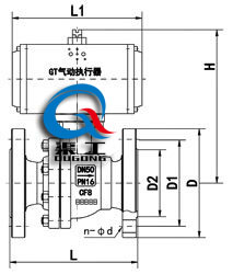 襯氟氣動球閥配GT執(zhí)行器 